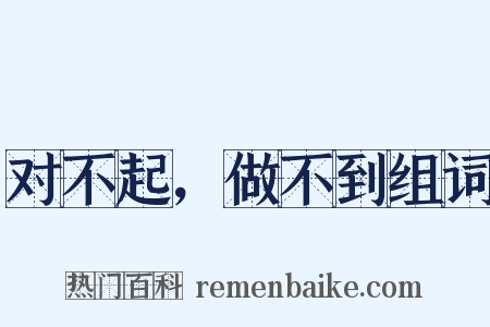 对不起，做不到组词是什么意思的图片